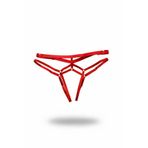 Motto10butik Kırmızı Tanga - Külot Halka Detaylı Çok Şeritli - APFT145 Kırmızı-L/XL