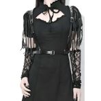 Motto10butik Omuzdan Püsküllü Şık Deri Bel Kemeri Harness - APFT1178 Siyah-4XL-5XL