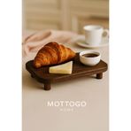Mottogo Ahşap Yükseltici Stand / Sunumluk -Koyu Renk
