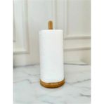 Mottogo Bambu Kağıt Havluluk, Rulo Kağıt Havlu Tutacağı, Dekoratif Peçetelik Oval - Kahverengi - 28x13