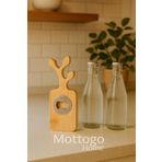 Mottogo Bambu Mıknatıslı Şişe Açacağı - Geyik Tasarımlı Açacak