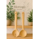 Mottogo Bambu Salata Servis Kaşığı Seti - 2 Parça Kaşık