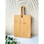 Mottogo Dikdörtgen Bambu Kulplu Kesme Tahtası - 44X24 cm