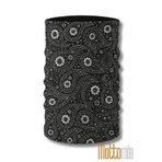 mottomia Siyah Etnik Desenli Buff Maske Termal Kask Içi Balaklava Baf