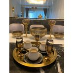 Mottona Premium Titanyum 6'lı Kristal Kadeh Seti,(Gökkuşağı - Rainbow)