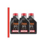 Motul 7100 10W 40 4T 1 L - Morosiklet Yağı Performanslı Ve Yüksek Kaliteli Yağ 3 Adet