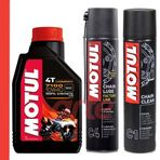 Motul C4 C1 Zincir Yağlama Temizleme Spreyi 400ml 7100 10W 40 Motor Yağı 1L