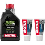 Motul Scooter Expert MB 10W-40 (1 Adet) + 2x Şanzıman Yağı [otomatik Vites Seti]
