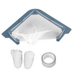 MOTUZP Mutfak Üçgen Evye Süzgeci, 2 Takım Üçgen Tutucu Filtre, Mutfak Atıkları Artıkları için 100PCS Evye Süzgeci Çantası ile Kararlı Köşe Evye Süzgeci(Mavi)