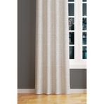 Moud's Beyaz Semboller Desenli Süet Fon Perde, 150x270 cm, Baskılı Ekstrafor Büzgü, Tek Kanat