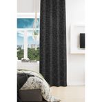 Moud's Grey Crystal Desenli Süet Oturma Odası Salon Fon Perde Baskılı Ekstrafor Büzgü Tek Kanat 70 x 250 cm
