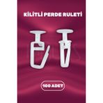 Moud's Kilitli Perde Ruleti, Perde Düğmesi, Kaliteli Malzeme 100 Adet