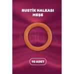 Moud's Rustik Perde Halkası, Meşe Renk, 10 Adet