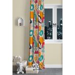 Moud's Sanatsal Desenli Fon Perde, 70 x 250 cm, Tek Kanat, Genç Odası Oturma Odası, Süet Dijital Baskılı