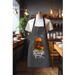 Moud's Süet Kumaş Burger Desenli Mutfak Önlüğü, Aşçı Önlüğü, Garson Önlüğü, Restoran Önlük