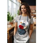 Moud's Süet Kumaş Japanese Stone 2 Desenli Mutfak Önlüğü, Aşçı Önlüğü, Garson Önlüğü, Restoran Önlük