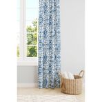 Moud's Türkiye Etnik Desenli Süet Oturma Odası Fon Perde, 150x250 cm, Turkuaz