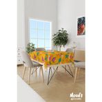 Moud'S Turuncu Karpuz Ve Mango Desenli Süet Dertsiz Masa Örtüsü