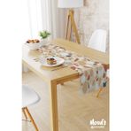 Moud'S West Stone Taş Desenli Baskılı Süet Runner Masa Örtüsü