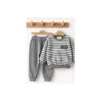 Moukou Bebek Pamuklu 2’li Takım – Sweatshirt ve Alt Seti, Yumuşak Konforlu Günlük Kıyafet - Haki