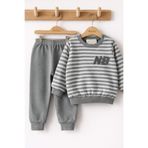 Mou&Kou Bebek Pamuklu 2’li Takım – Sweatshirt ve Alt Seti, Yumuşak Konforlu Günlük Kıyafet