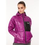 Mountain Hardwear Kadın Kapüşon Yaka Bordo Mont Ultra Hafif Naylon Kumaş ile Seyahat ve Kamp İçin
