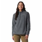 Mountain Hardwear Polartec Microfleece 1/4 Zip Kadın Polar Üst Gri Sweatshirt
