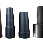 Mountain Trades Toz Toplama Koni Redüktör 10,5 cm ila 2 1/2 inç artı 6 Vakum Hortum Adaptörleri 1 1/16 ila 1 3/4 "Bir Dükkan Vac Adaptörü 2 1/2-1 1/4" Plastik Kılıf ve 1 Kauçuk Redüktörlü
