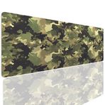 Mouse Mat Oyun Mouse Pad Yeşil, Su Geçirmez Mousepad Masa Mat Pad Büyük Mousemat Kaymaz Kauçuk Taban, Dikişli Kenarlı Klavye Matı, Yıkanabilir Oyun Paspasları Masa PC Dizüstü Bilgisayar için Halı