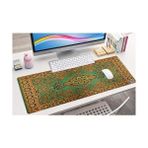 Mouse Pad, 30X70 Cm, Mavi Halı Desen Baskılı, Kaymaz Taban, Bilek Destekli, Dikişsiz Kenar, Ergonomik, Ofis ve Oyuncular Için (Yeşil)