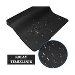 Mouse Pad 90X40 - Büyük Boy Mousepad Kaymaz Taban Baskısız - Siyah Fare Altlığı Dikişli Kenar Baskısız Ofis Tipi Masa Koruyucu - Gaming Fare Klavye Altlığı (90X40) - standart