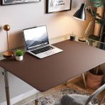 Mouse Pad Büyük Ölçü - Desk Mat Geniş Ebad - Masa Matı – 110 cm × 60 cm – Chocolate Kahverengi Siyah XL Mouse Pad – PU Deri - Gamer Kaymaz Taban - Ofis Masa Aksesuar - Sarı