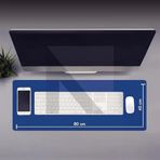 Mouse Pad, Kaymaz Taban Mousepad, Masa Koruyucu Masa Matı, Ofis Tipi Klavye Altlığı (Mavi, 80X40 Cm - Xl)