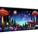 Mouse Pad Oyun, Dikişli Kenarları ve Kaymaz Tabanlı Vintage Mantar Masa Altlığı, Kelebek Çiçekler Çiçekli Bitki Masa Paspası, Ofis Evi için Klavye Pedi, 80 x 38 cm, 3 mm Kalınlık