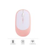 Mouse Usb Ve Bluetooth Bağlanti Çift Modlu Şarjli Sessiz Kablosuz Fare TM16 Pembe