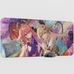 mousepad bastir Kirara Genshin Impact Anime Oyuncu V5 - 90X40 Xxl Gaming Mouse Pad Fare Altlığı