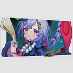 mousepad bastir Qiqi Genshin Impact Anime Oyuncu V2 - 90X40 Xxl Gaming Mouse Pad Fare Altlığı