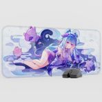 mousepad bastir Yumemizuki Mizuki Genshin Impact Anime Oyuncu V3 - 70X30 Xl Gaming Mouse Pad Fare Altlığı