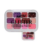 MOV 12’li Glitter Göz Farı Paleti – No:03, Yüksek Pigmentli & Uzun Süre Kalıcı Işıltılı Tonlar – Parti & Özel Gün Makyajı İçin