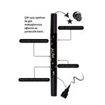 Mov Yıldız Desenli Eyeliner - Siyah