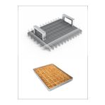 Mova Dizayn Baklava Dilimleme Bıçağı Paslanmaz Çelik Baklava Dilimi İz Çıkarma Bıçağı, 35x45 Tepsi 7x13 Dilim