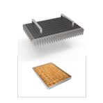 Mova Dizayn Baklava Dilimleme Bıçağı Paslanmaz Çelik Baklava Dilimi İz Çıkarma Bıçağı, 49x69 Tepsi 10x25 Dilim