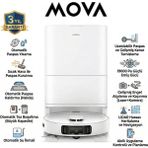 Mova Premium Ultra Robot Süpürge ve Paspas: 19.000PA Ultra Güçlü Emiş, Maxireach Kenar Temizleme, Sıcak Hava ile Mop Kurutma, Otomatik Toz Boşaltma ve Kirli/temiz Su Istasyonu, Lazer Navigasyon, 3 Yıl