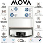 Mova Ultra Complete Robot Süpürge: 24.000 Pa Emiş Gücü, 6cm Engel Aşma, Sıcak Suyla Paspas Yıkama, 60°c Kurutma, Flexscope Navigasyon, Üçlü Dolanma Önleyici ve Akıllı Istasyon (3 Yıl Garantili)
