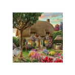 Movas Sanat Güzel Ve Süslü Küçük Ev | Elmas Mozaik Tablo | Mozaik Puzzle | 50x50 |