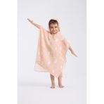 Move Kids Desenli Çocuk Müslin Panço – Pamuk, Kapüşonlu Yazlık Banyo & Plaj Havlusu (1- 6 Yaş) - Pembe