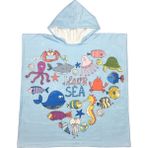 Movebeach Çocuk Panço Plaj Havlusu 8-12 Yaş - 75 x 75 cm - Açık Mavi