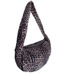 Movement Bag Su İtici Kumaş Kadın Omuz Çantası - Şık ve Geniş Tasarım, Fermuarlı Yan Cepler, Günlük ve Seyahat Tipi Kadın Kol Çantası (Leopar)