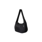 Movement Bag Su İtici Kumaş Kadın Omuz Çantası - Şık ve Geniş Tasarım, Fermuarlı Yan Cepler, Günlük ve Seyahat Tipi Kadın Kol Çantası (Parlak Siyah)