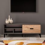 Movemo 130 cm TV Sehpası Antrasit-Çam